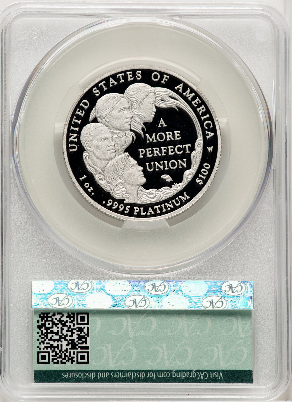 2009-W $100 One-Ounce Platinum Eagle First Strike First Day Of Delivery CACG PR70