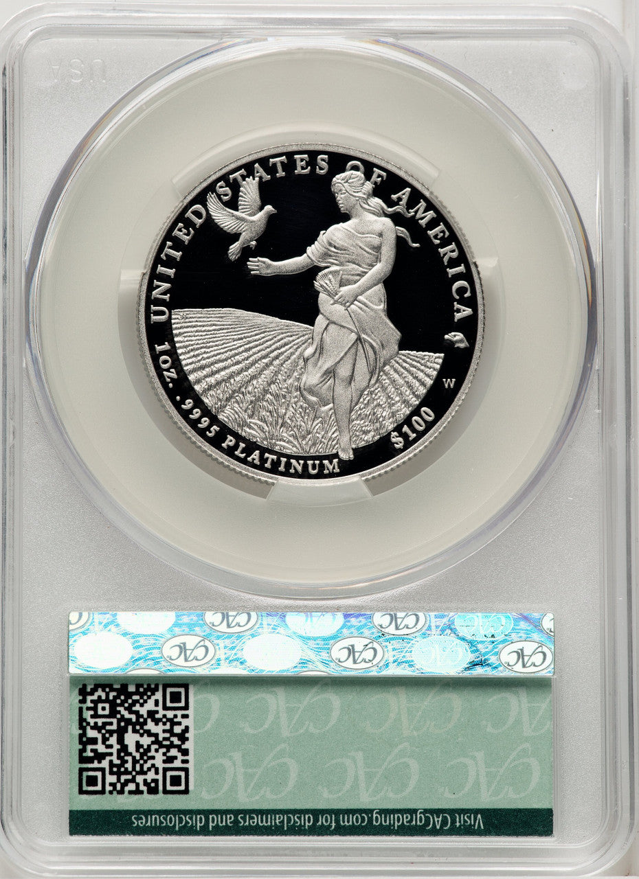 2011-W $100 One-Ounce Platinum Eagle First Strike First Delivery CACG PR70