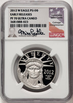 2012-W $100 One-Ounce Platinum Eagle First Strike ER Mike Castle NGC PF70