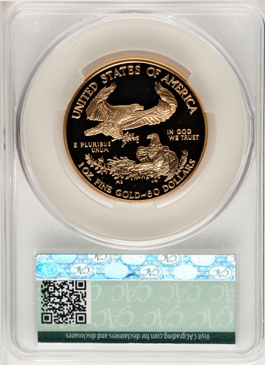 2002-W $50 One-Ounce Gold Eagle CACG PR70