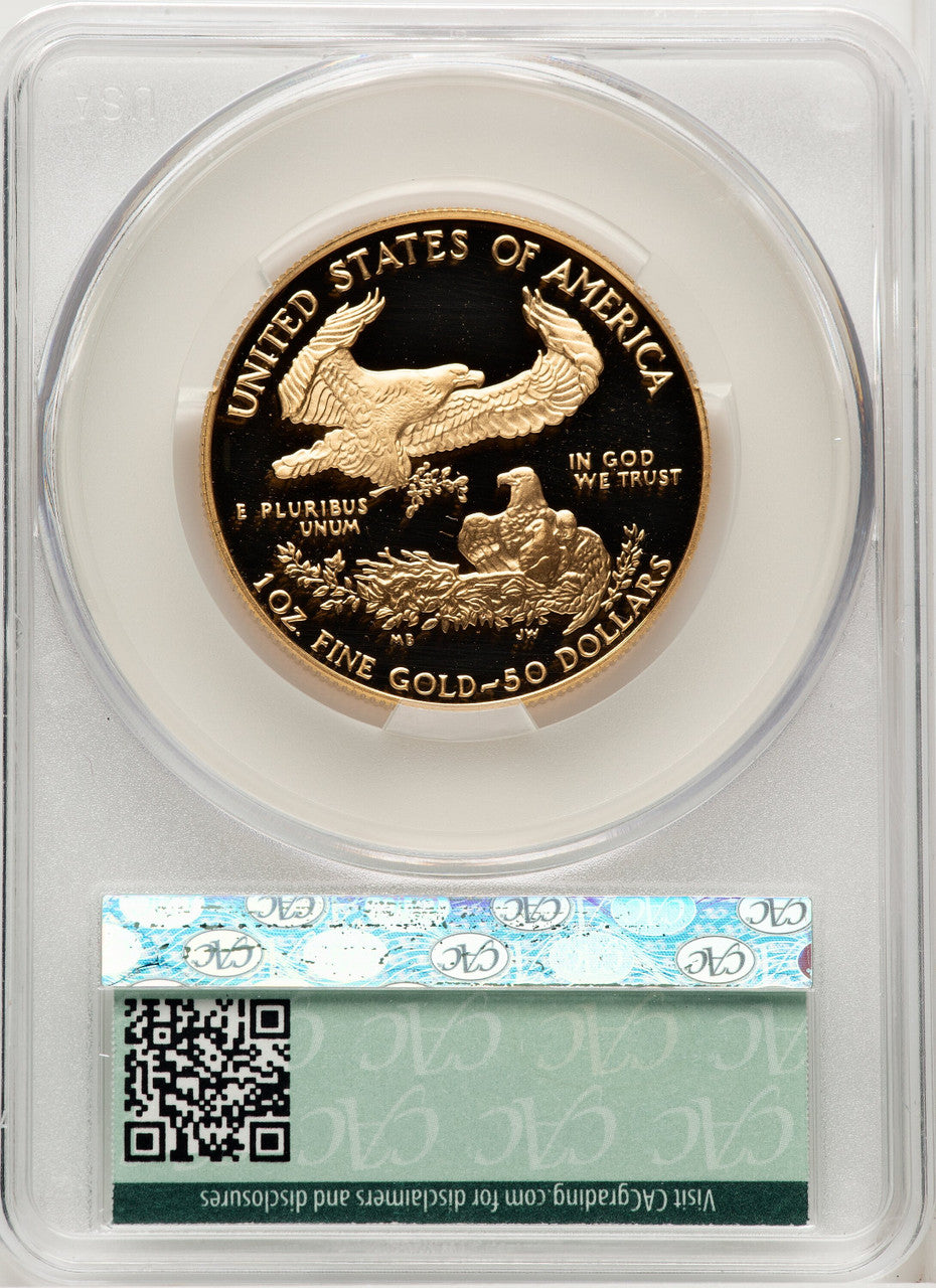 1989-W $50 One-Ounce Gold Eagle CACG PR70