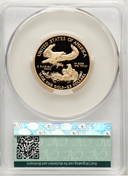 2016-W $25 Half-Ounce Gold Eagle 30th Anniversary CACG PR70
