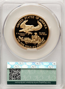 2007-W $50 One-Ounce Gold Eagle CACG PR70