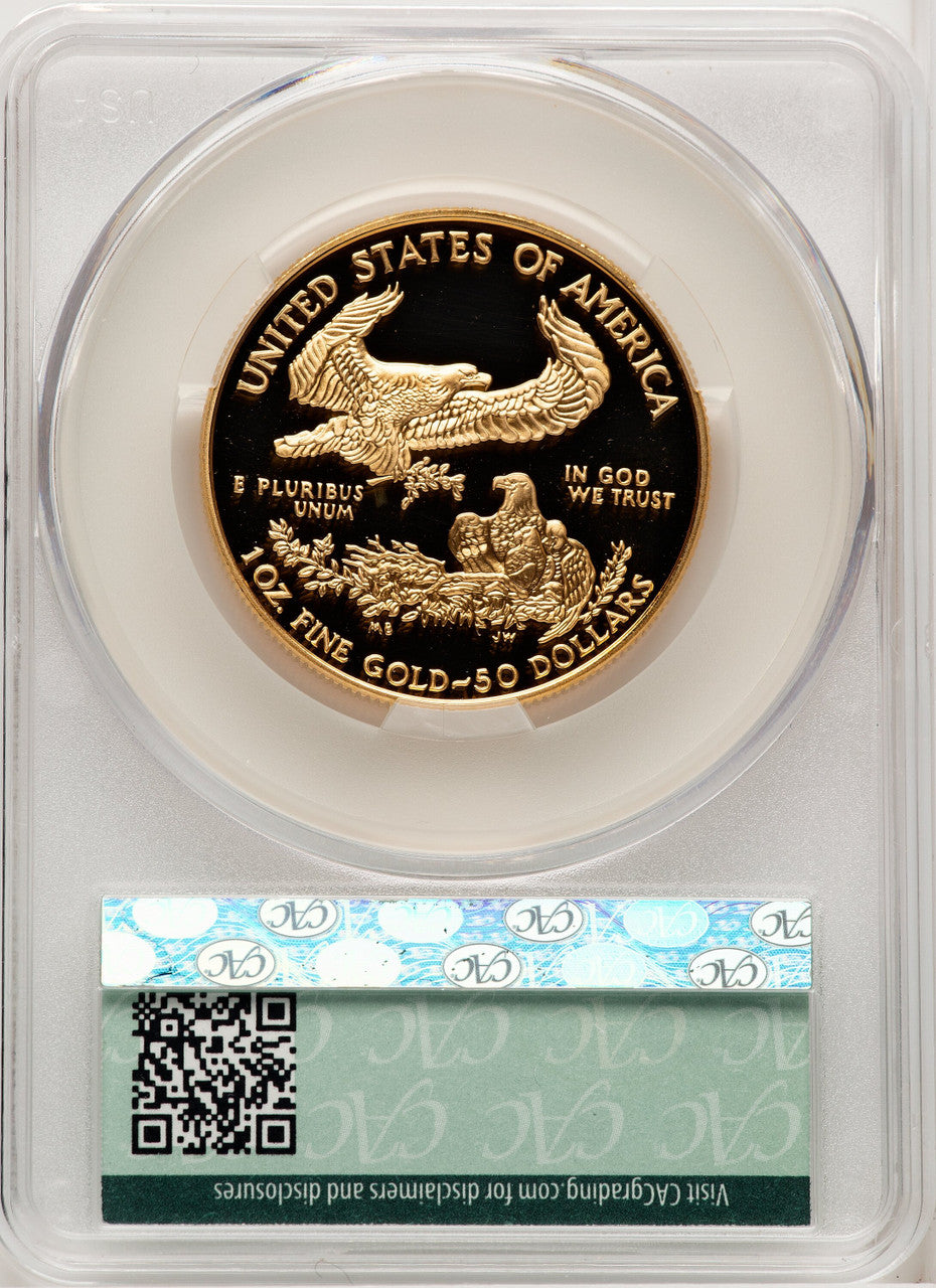2007-W $50 One-Ounce Gold Eagle CACG PR70