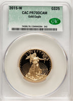 2015-W $25 Half-Ounce Gold Eagle CACG PR70