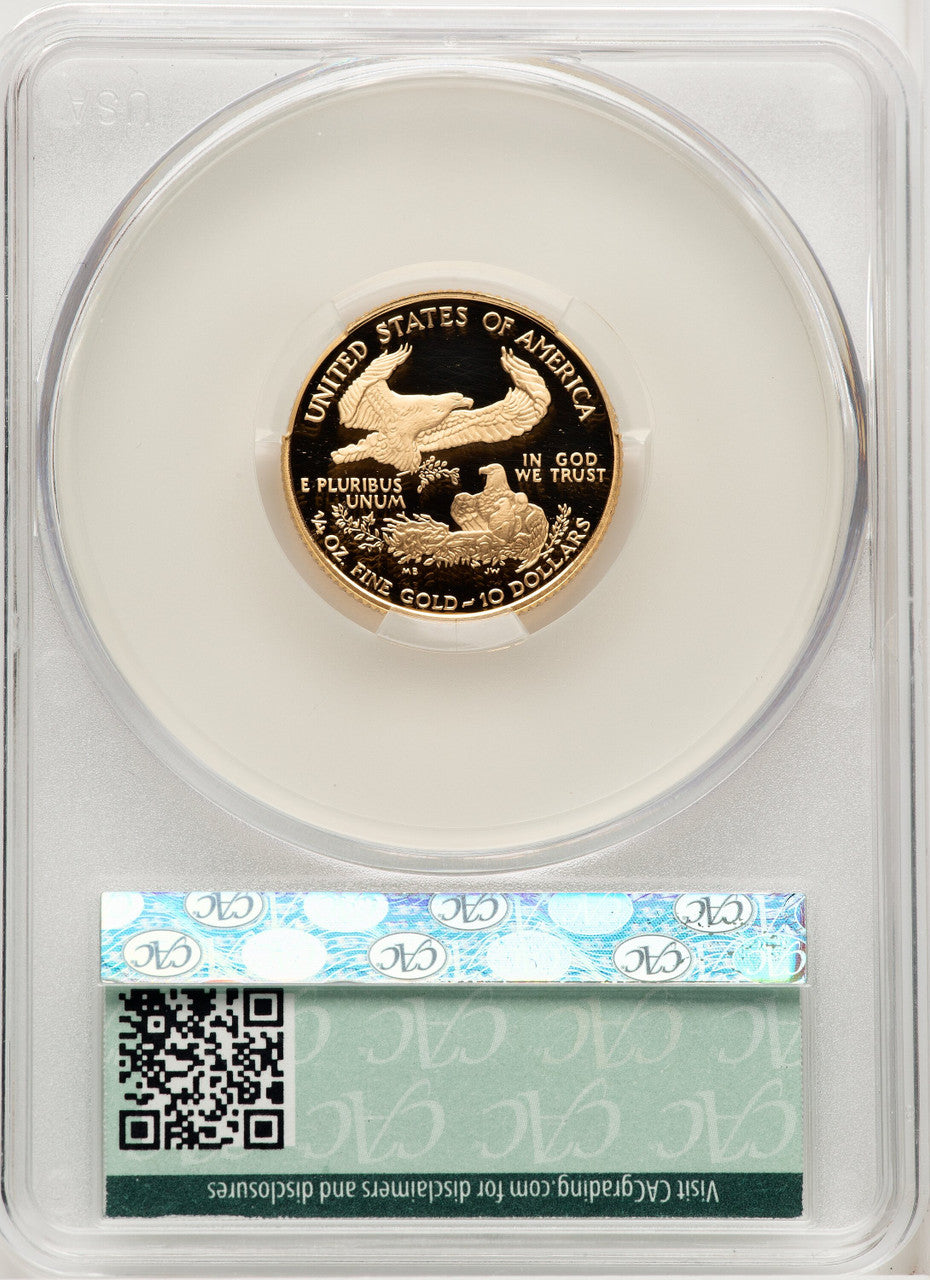 2007-W $10 Quarter-Ounce Gold Eagle CACG PR70