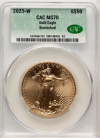 2023-W Burnished Gold Eagle 1 oz CACG MS70