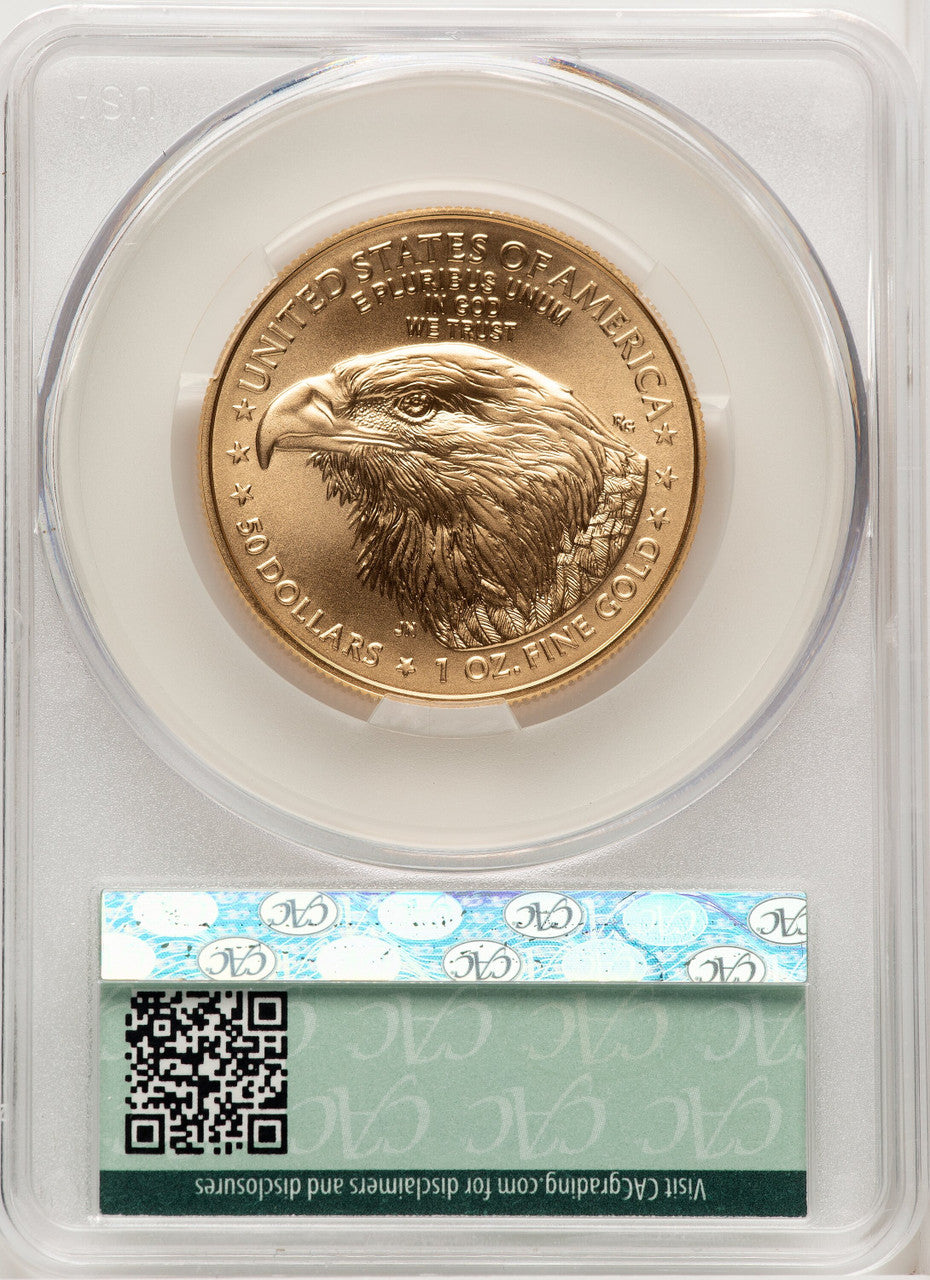 2023-W Burnished Gold Eagle 1 oz CACG MS70