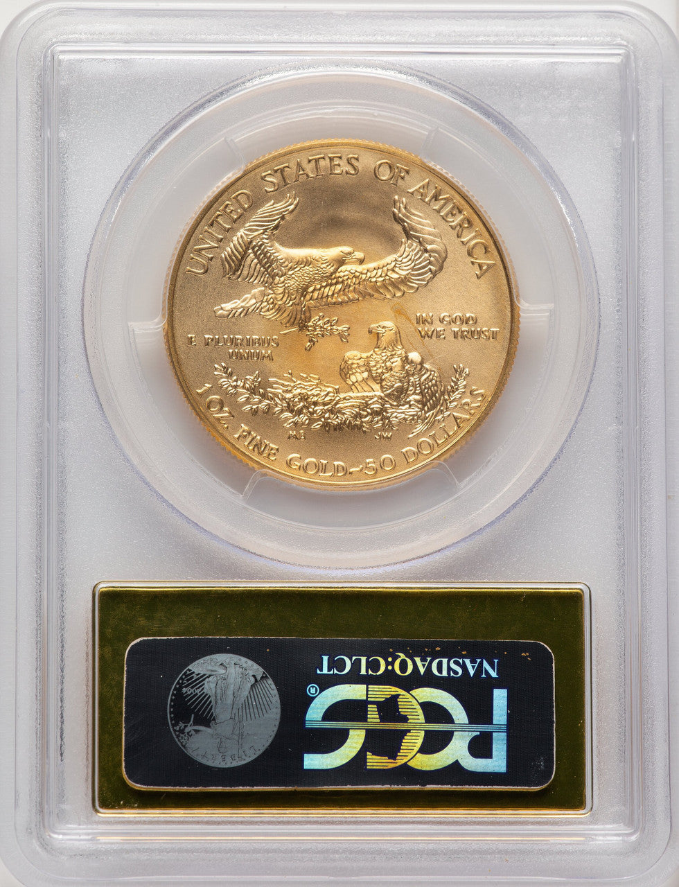 2014-W $50 One-Ounce Gold Eagle First Strike FS Gold Foil PCGS MS70