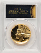 2019-W G$100 American Liberty High Relief Enhanced DMPL Non Designation PCGS MS70