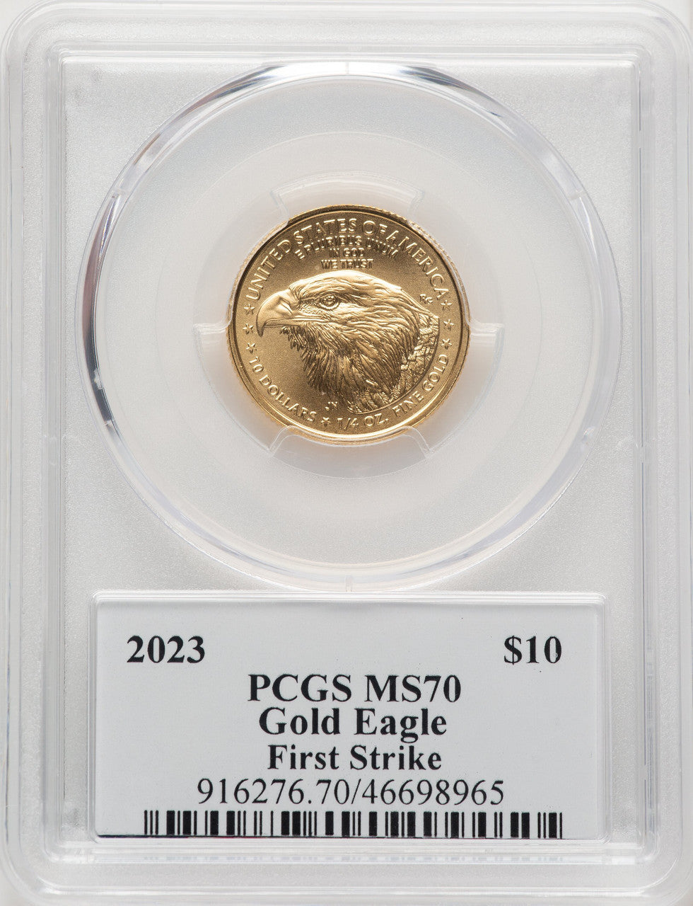 2023 Gold Eagle 1/4 oz FS George Casey PCGS MS70 (774301001)
