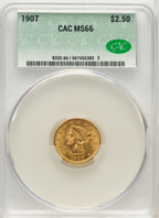 1907 $2.50 Liberty Quarter Eagle CACG MS66