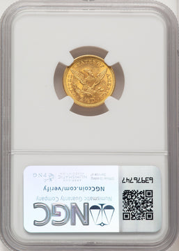 1853 $2.50 Liberty Quarter Eagle NGC MS65 (772337007)
