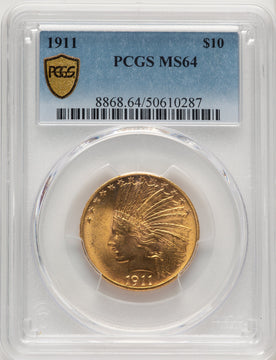 1911 $10 Indian Eagle PCGS MS64
