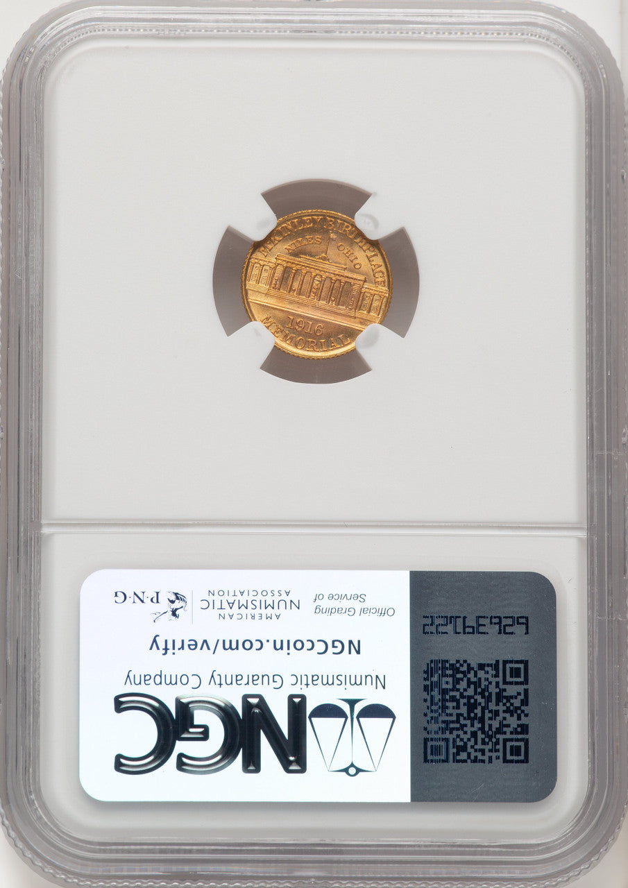1916 G$1 McKinley Commemorative Gold NGC MS67 (504549010)