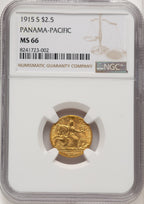 1915-S $2.50 Panama-Pacific Quarter Eagle Commemorative Gold NGC MS66 (772337005)