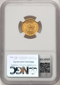 1904 $2.50 Liberty Quarter Eagle NGC MS66 (772300014)