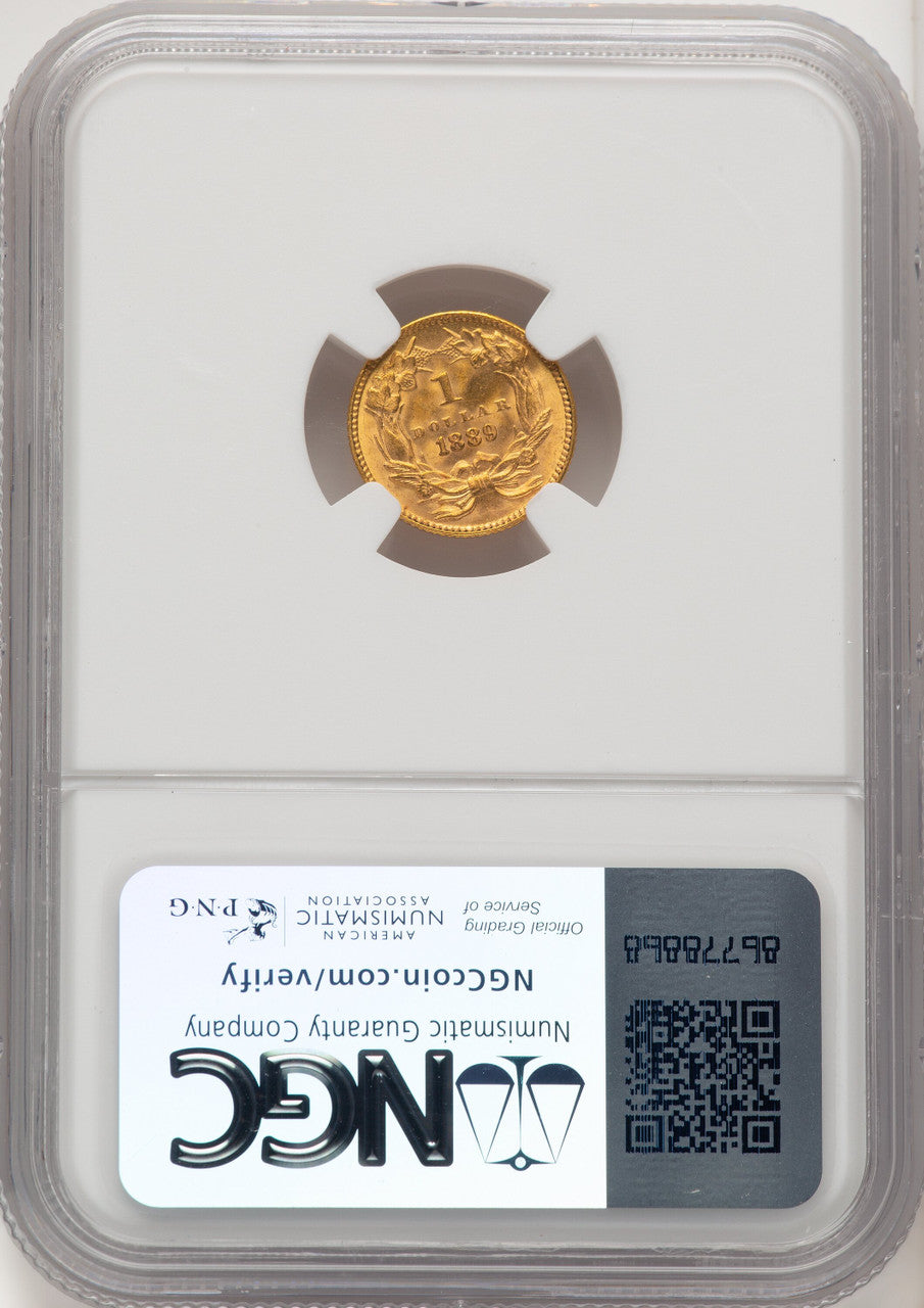 1889 G$1 Gold Dollar NGC MS66
