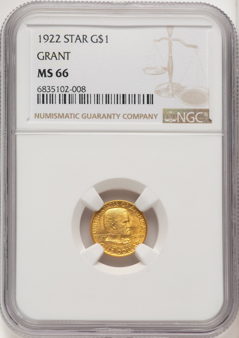 1922 G$1 Grant With Star Commemorative Gold NGC MS66 (772138093)