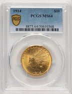 1914 $10 Indian Eagle PCGS MS64 (519874028)