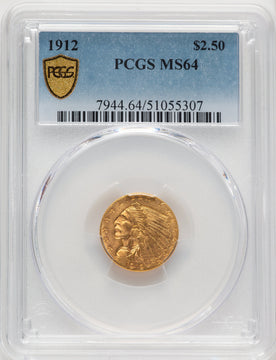 1912 $2.50 Indian Quarter Eagle PCGS MS64 (773673010)