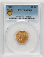 1912 $2.50 Indian Quarter Eagle PCGS MS64 (773673010)