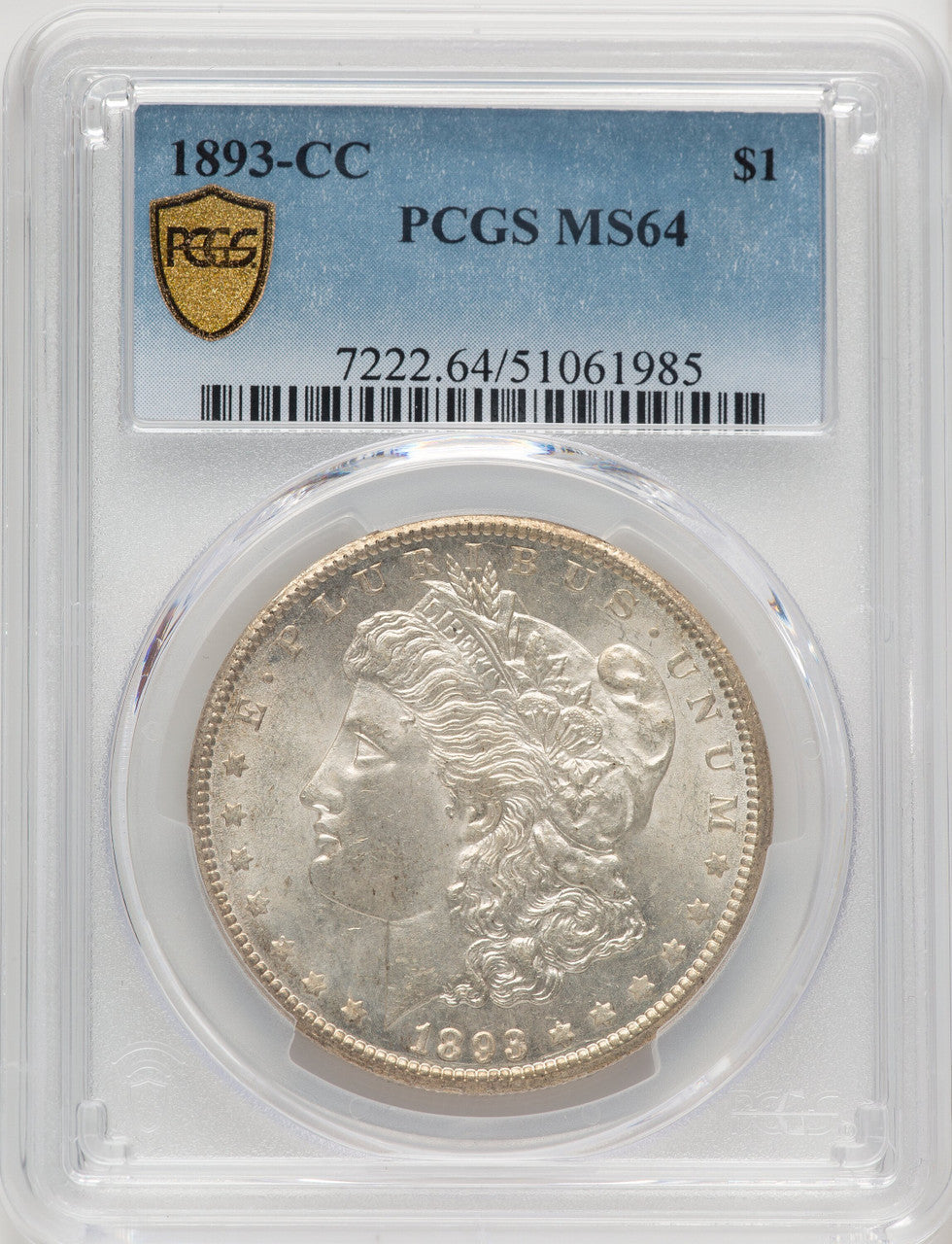 1893-CC Morgan Dollar PCGS MS64