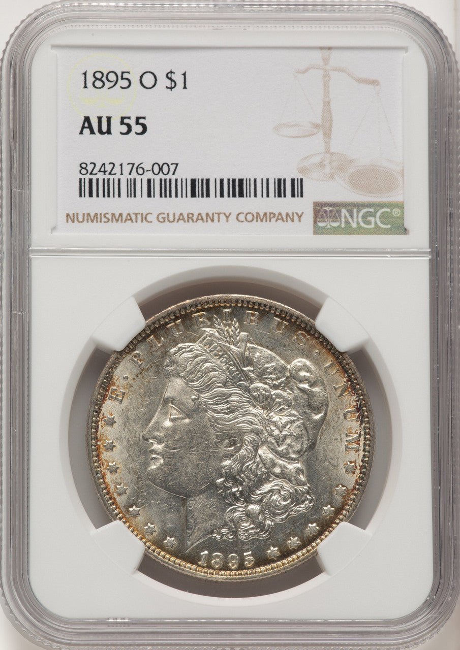1895-O Morgan Dollar NGC AU55
