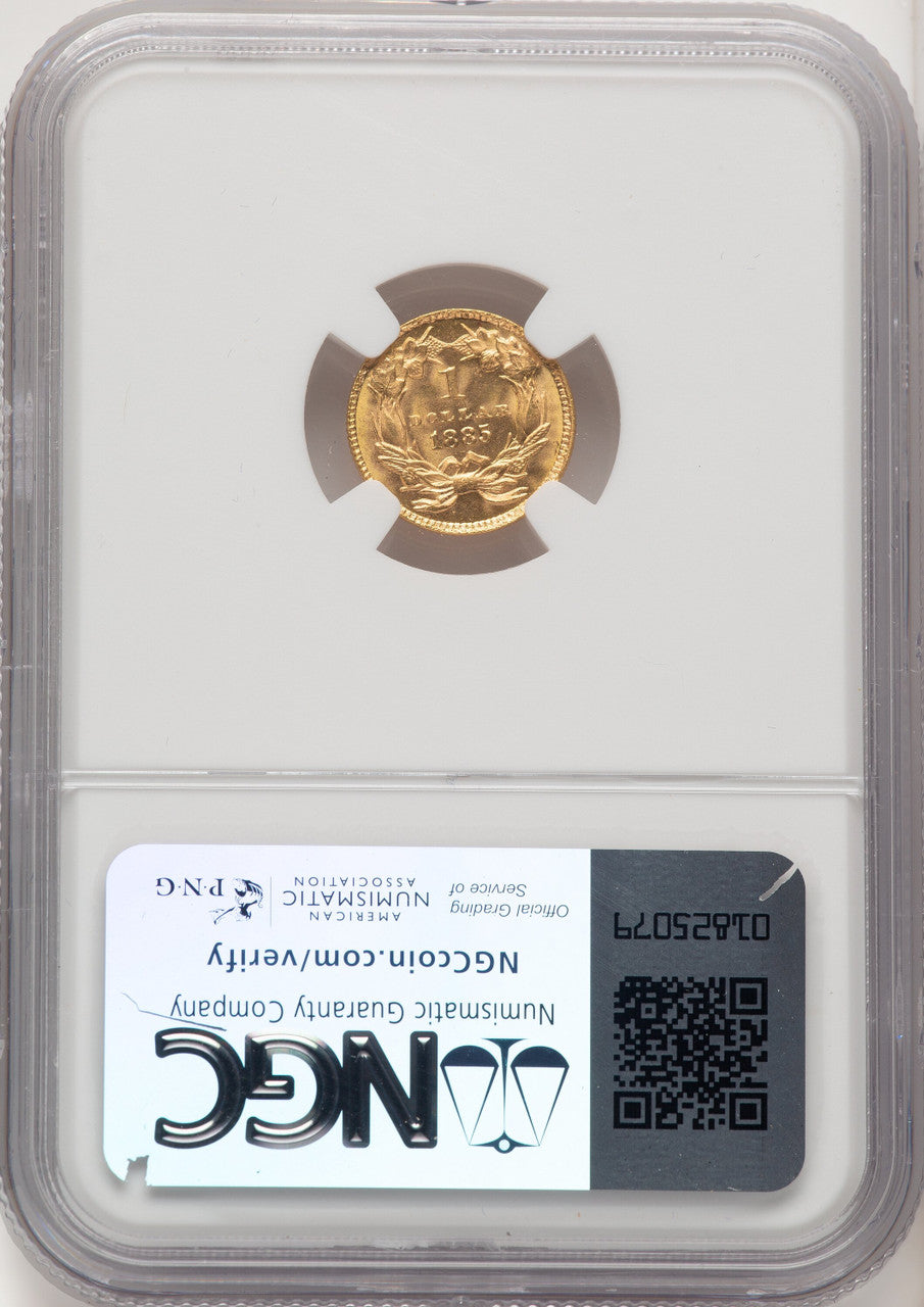 1885 G$1 Gold Dollar NGC MS66 (506965004)