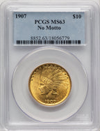 1907 $10 No Motto Indian Eagle PCGS MS63 (774755002)
