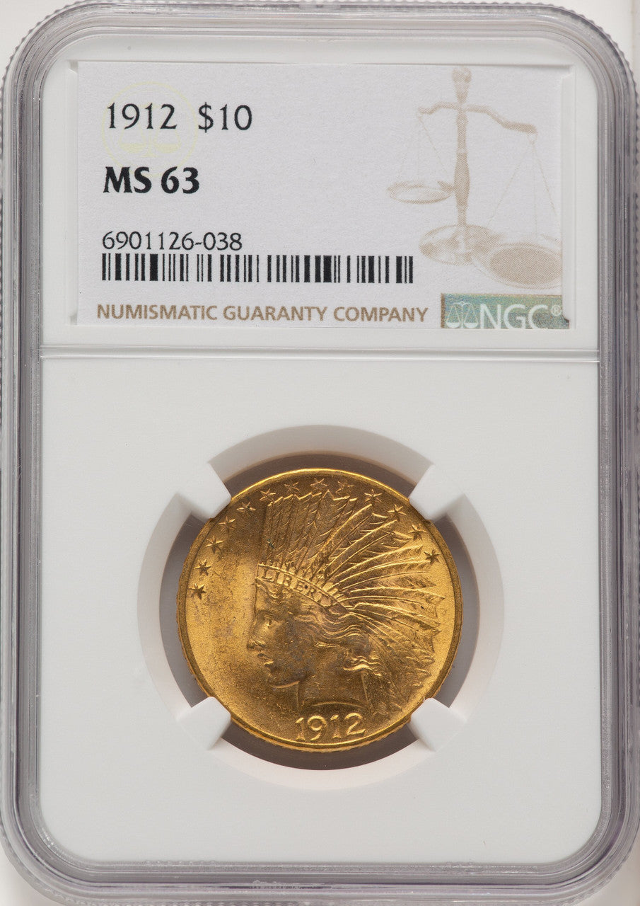 1912 $10 Indian Eagle NGC MS63 (774813004)