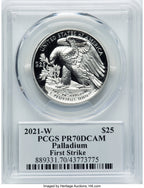 2021-W Palladium Eagle 1 oz PCGS PR70
