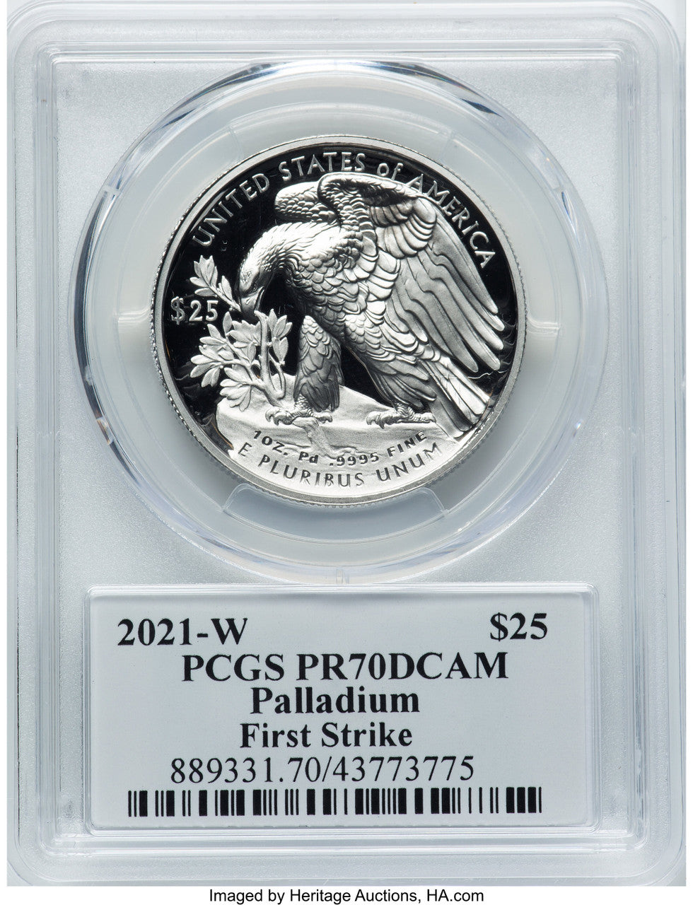 2021-W Palladium Eagle 1 oz PCGS PR70