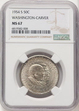 1954-S 50C Washington-Carver Commemorative Silver NGC MS67 (774753033)