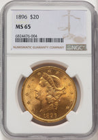 1896 $20 Liberty Double Eagle NGC MS65