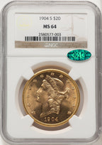 1904-S $20 CAC Liberty Double Eagle NGC MS64 (507166067)
