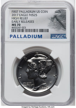 2017 Palladium Eagle 1 oz ER Palladium Label NGC MS70 (775747032)
