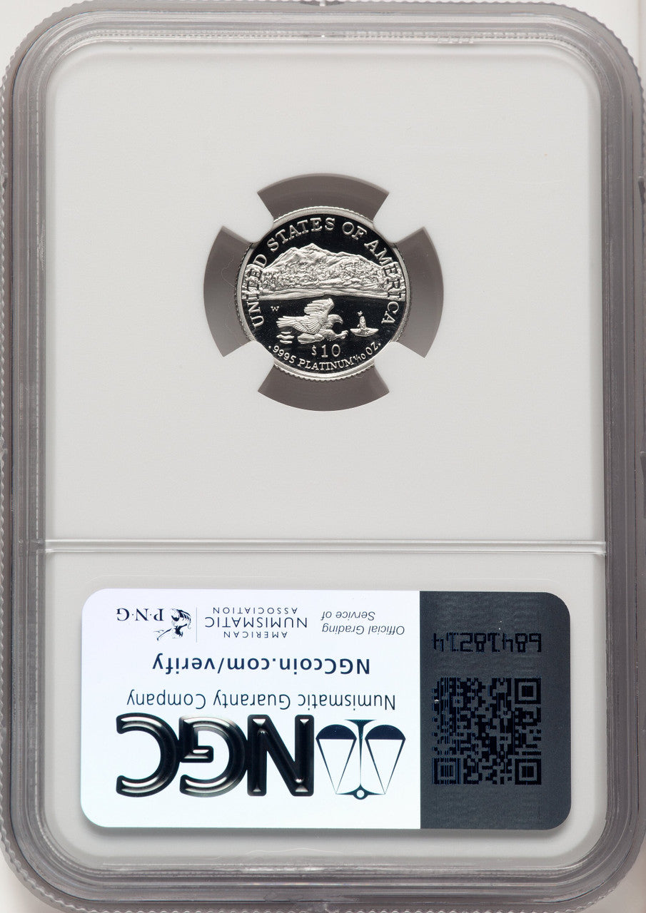 2002-W $10 Tenth-Ounce Platinum Eagle Brown Label NGC PF70 (769030010)