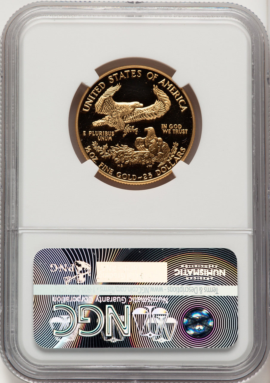 1989-P G$25 Half-Ounce Gold Eagle Brown Label NGC PF70
