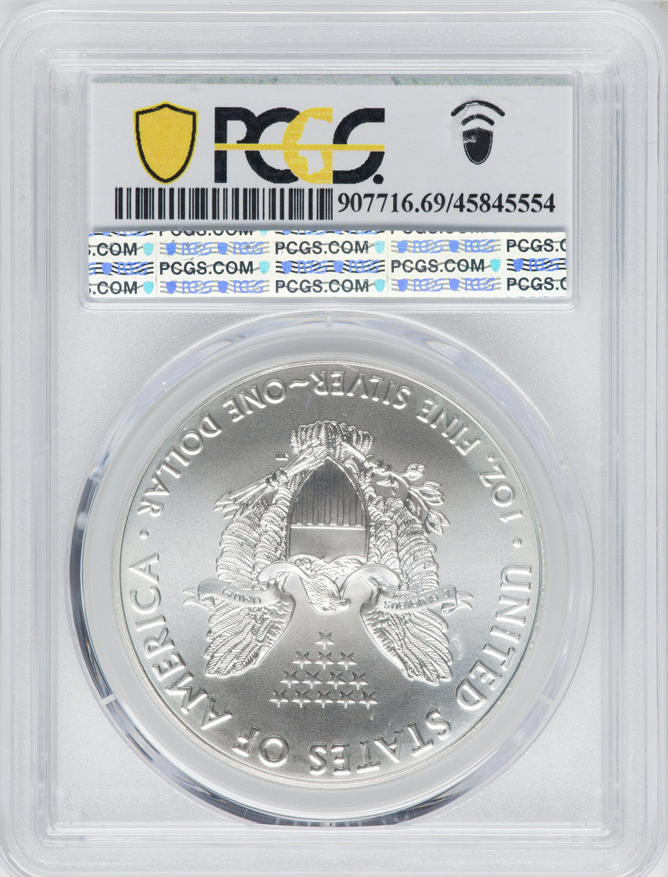 2021 $1 One-Ounce Silver Eagle Type 1 At Dusk & Dawn 35th Anniversary 318th PCGS MS69