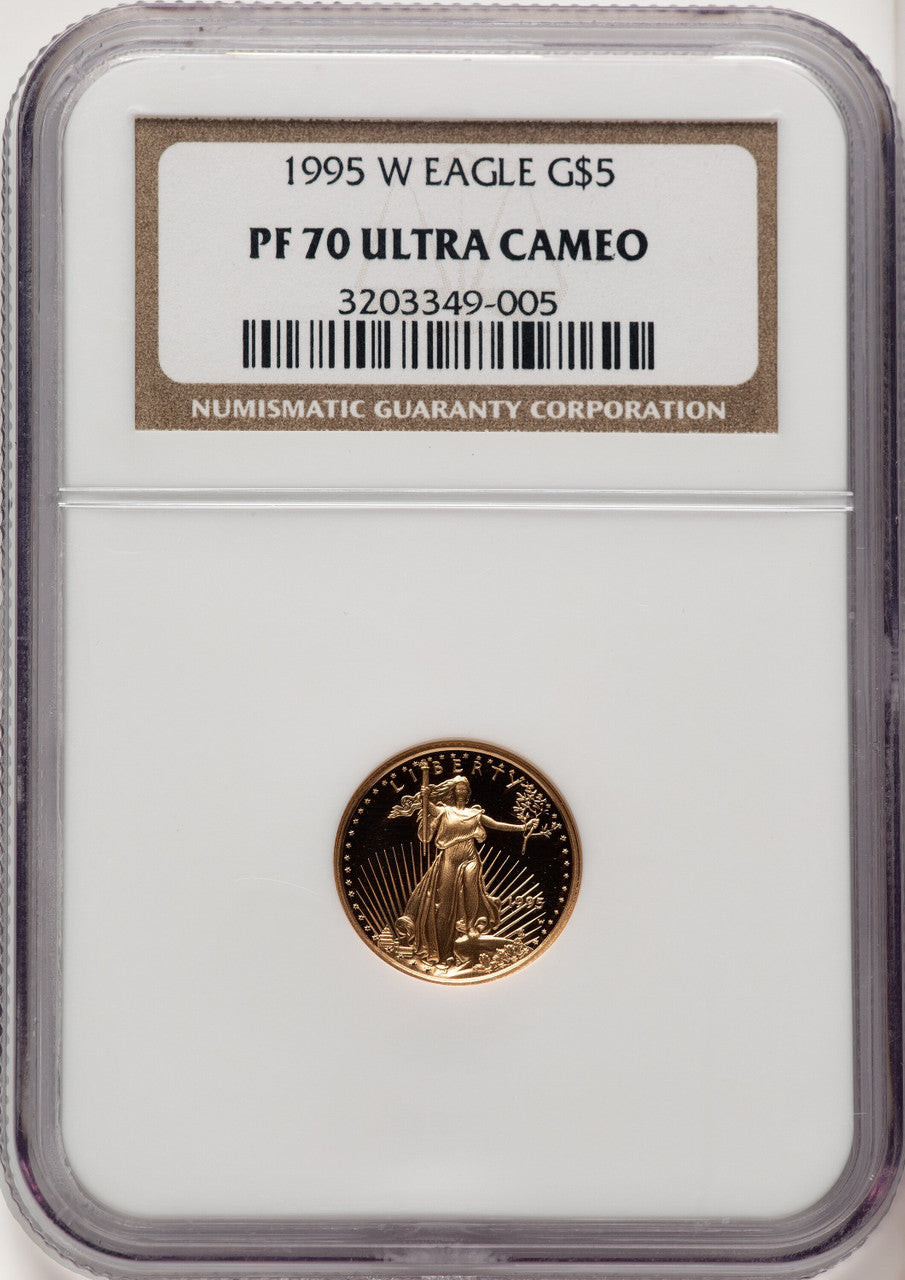 1995-W Gold American Eagle 4-Coin Set NGC PF70 Brown Label