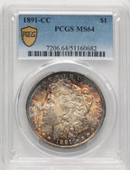 1891-CC Morgan Dollar PCGS MS64 (772080005)