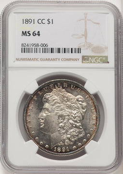 1891-CC Morgan Dollar NGC MS64