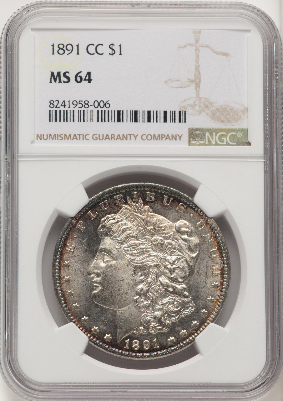 1891-CC Morgan Dollar NGC MS64