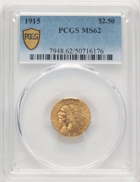 1915 $2.50 Indian Quarter Eagle PCGS MS62 (774999001)