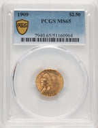 1909 $2.50 Indian Quarter Eagle PCGS MS65 (773698047)