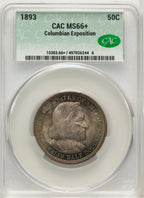 1893 50C COLUMBIAN CACG Plus Commemorative Silver CACG MS66+