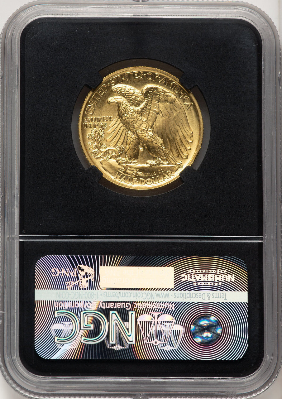 2016-W 50C Walking Liberty 100th Anniversary Gold Centennial NGC MS70