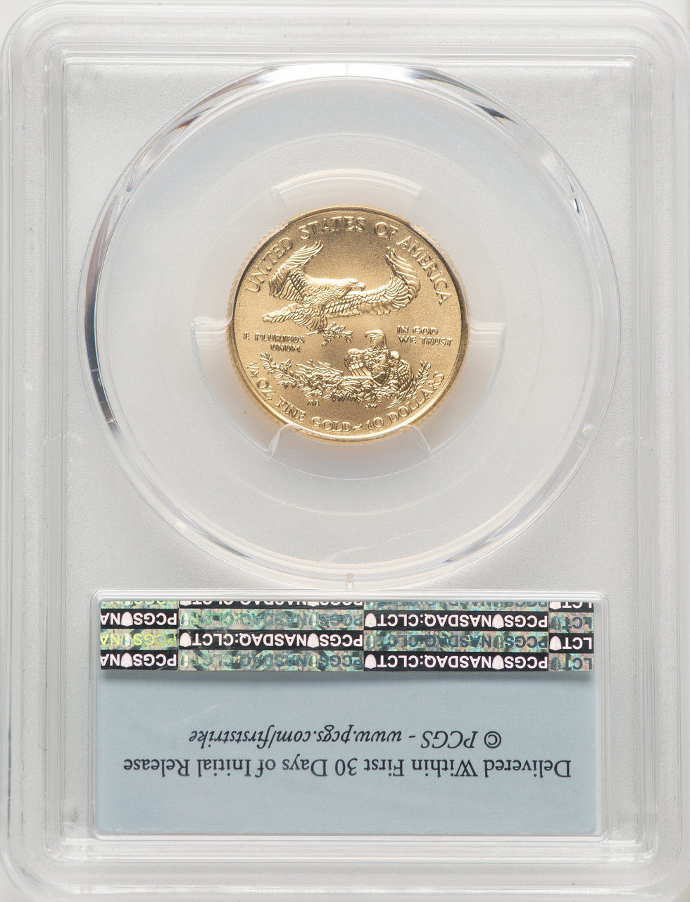 2019 $10 Quarter Ounce Gold Eagle First Strike FS Flag PCGS MS70 (520625028)