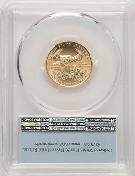 2021 $10 Quarter Ounce Gold Eagle Type One First Strike FS Flag PCGS MS70